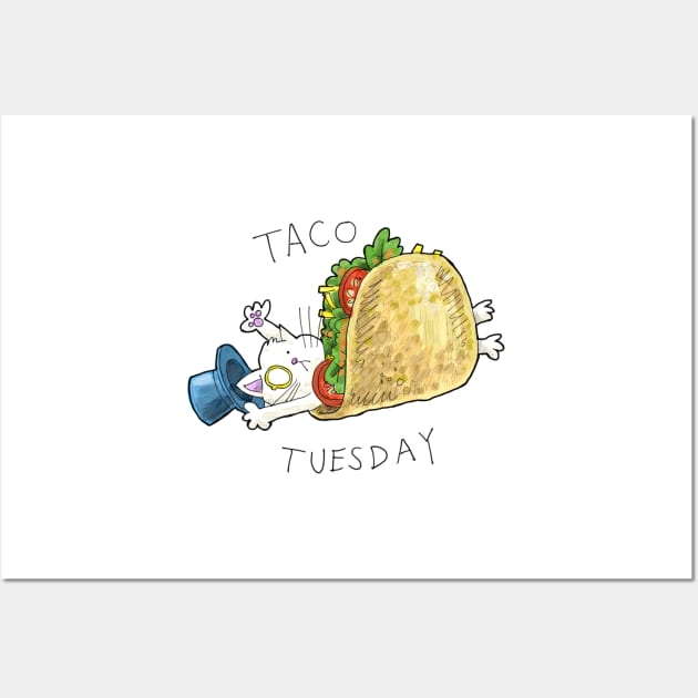 Dapper Cat - Taco Tuesday Wall Art by johnnybuzt